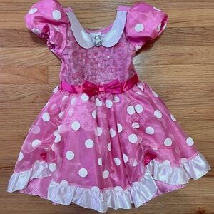 Disney Pink Polka Dot Kids Minnie inspired Costume Dress